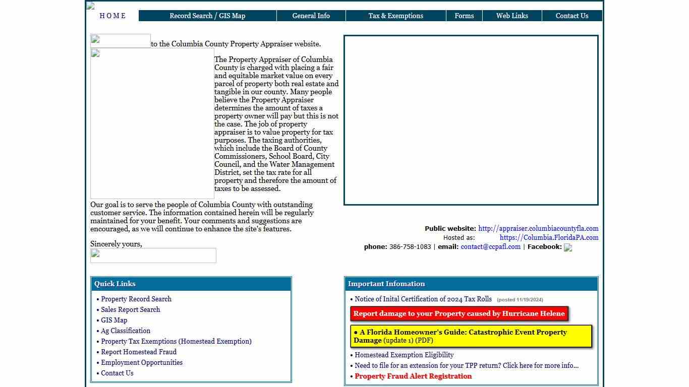 Columbia County Property Appraiser - Jeff Hampton | Lake City, Florida | 386-758-1083