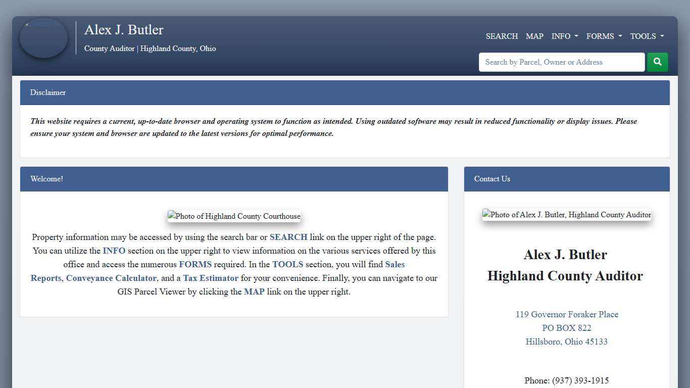 Home - County Auditor Website, Highland County, Ohio