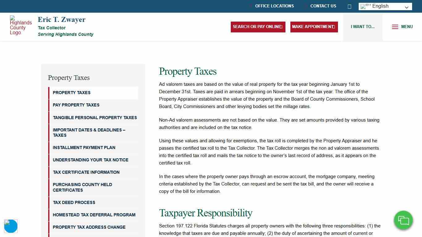 Property Taxes - Highlands County Tax Collector